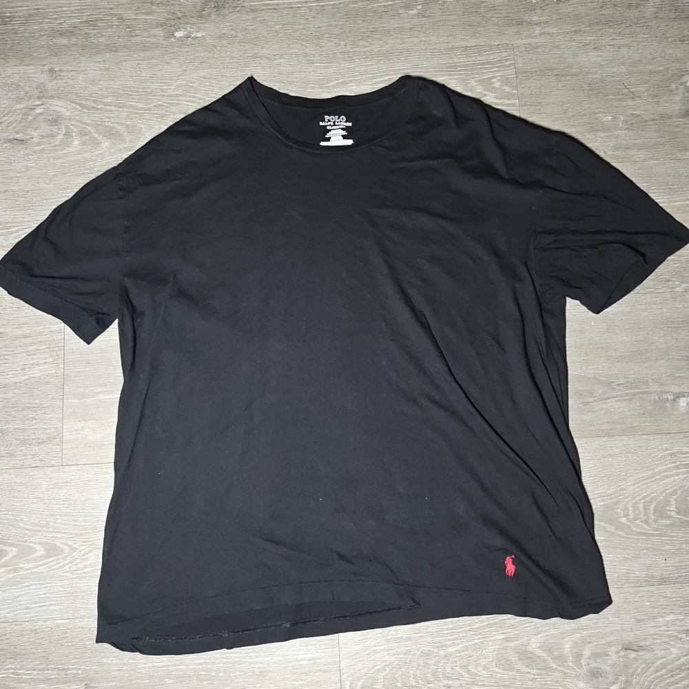 Polo Ralph Lauren T Shirt Mens 2XL Black Crew Neck Short Sleeve Undershirt